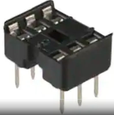 243-06-1-03 6 Pin Ic Socket Row Spacing Ic Socket Connector Open Frame