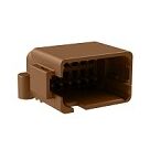 Brown DIP Connector with Multiple Terminal Options and Copper Alloy Insulator Material Designed for Industrial Electronics