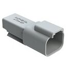DIP Connector featuring grey thermoplastic housing and various terminal types designed for secure and electronic connections